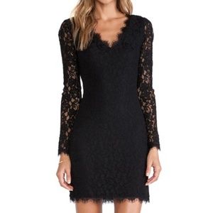 DVF Black Lace Dress